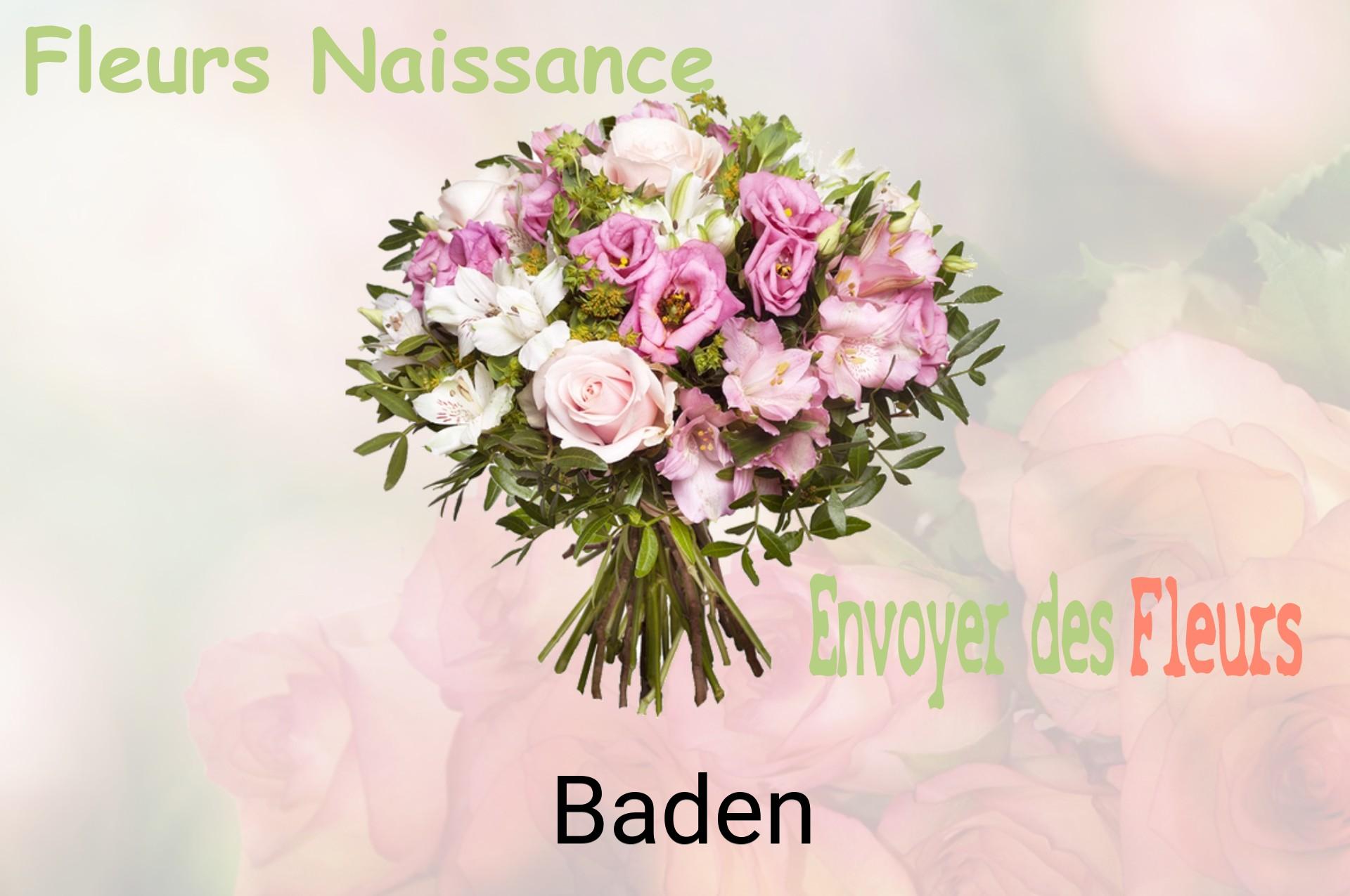 Bouquet de fleurs de naissance livré à Baden