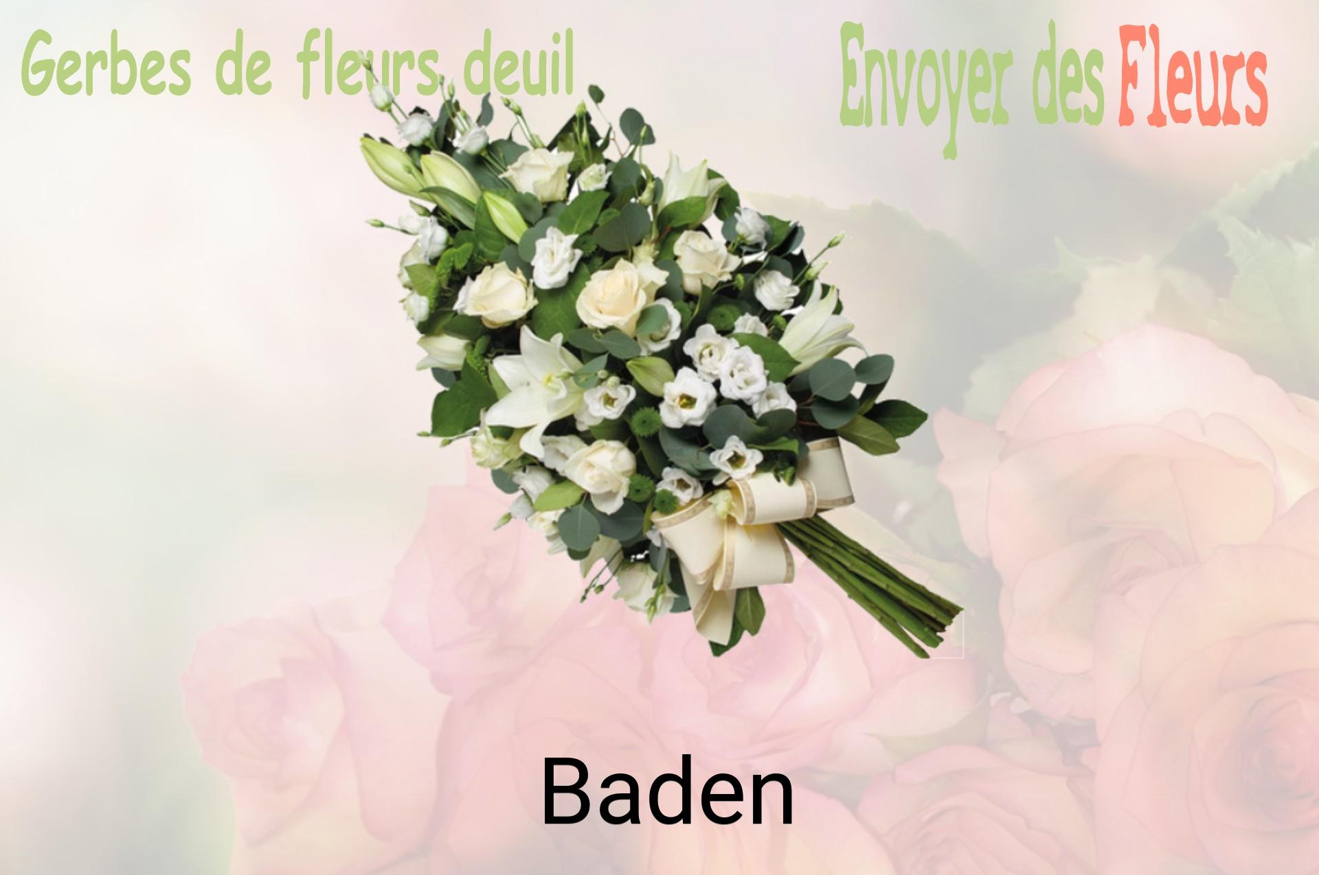 Gerbe de fleurs de deuil livrée à Baden